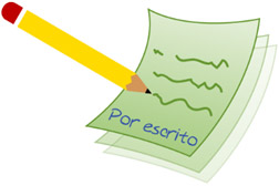Por escrito